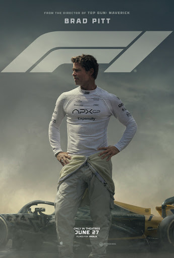 A picture illustrating a poster for F1 movie